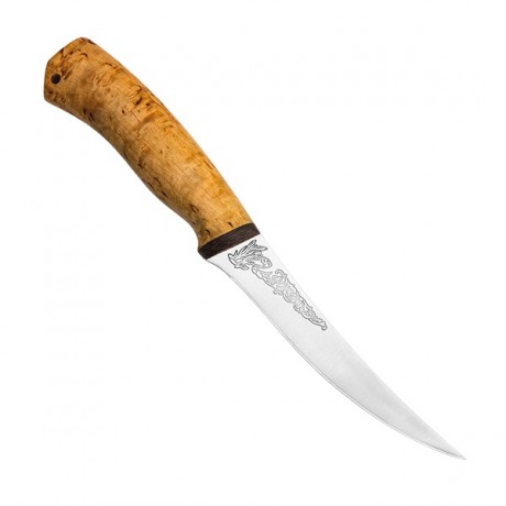 Нож Fish-ka карельская береза алюминий 100х13м