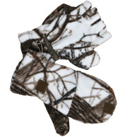 Перчатки Охотника флис зимний лес