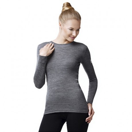Футболка Norveg Soft Shirt женская с длин рукав  серый меланж